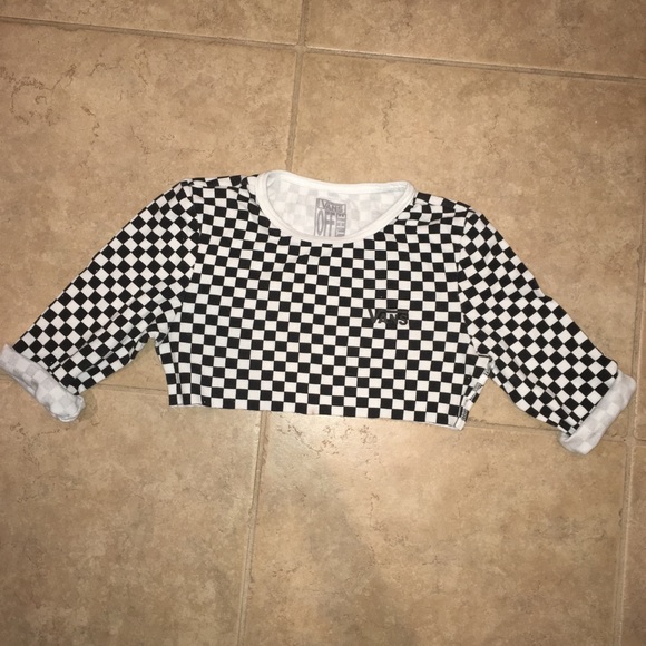 vans checkered crop top